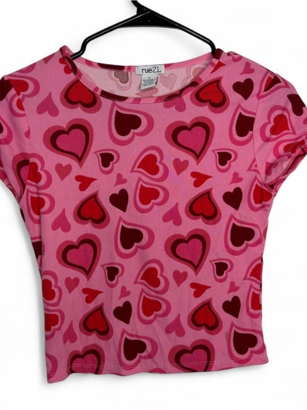 Pink Heart Crop Top